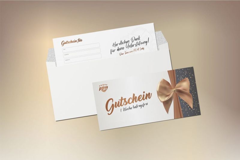 Gutschein mit Umschlag