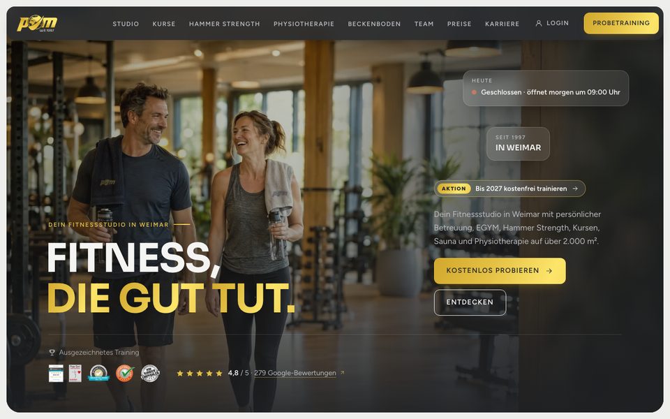 Startseite von POM Weimar